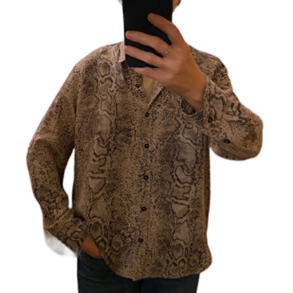 Gerard Darel Tops - Gerard Darek Paris snake print silk button down blouse. Very good condition 40